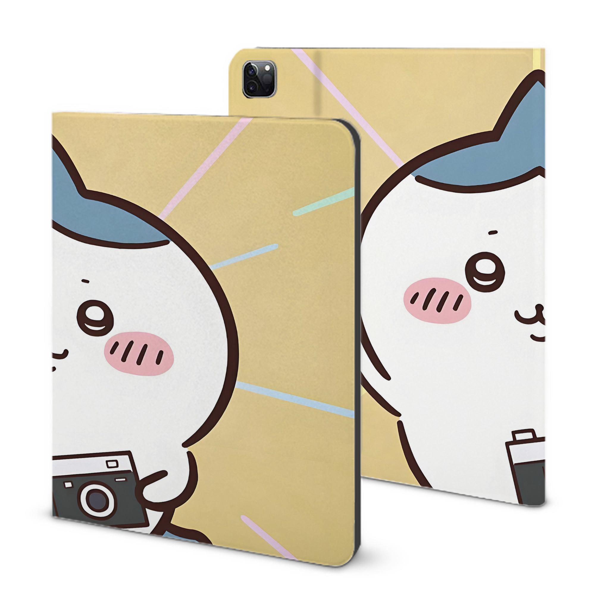 （画像用） ちいかわ Chii-kawa IPad ケース ブック型 PUレザー TPU 耐衝撃 軽量 薄型 ペン収納なし 全面保護 IPad 各モデル対応